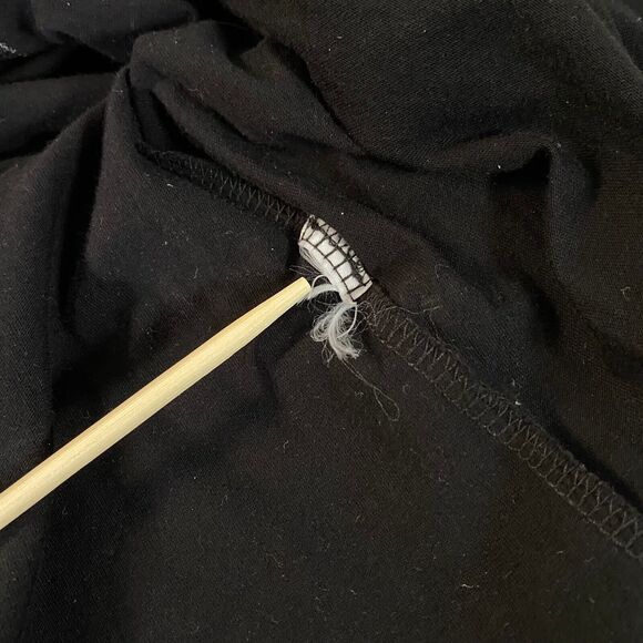 Marc New York Sequin Logo T Shirt Women Plus Size 2X Black Silver Knit Read - Picture 8 of 11